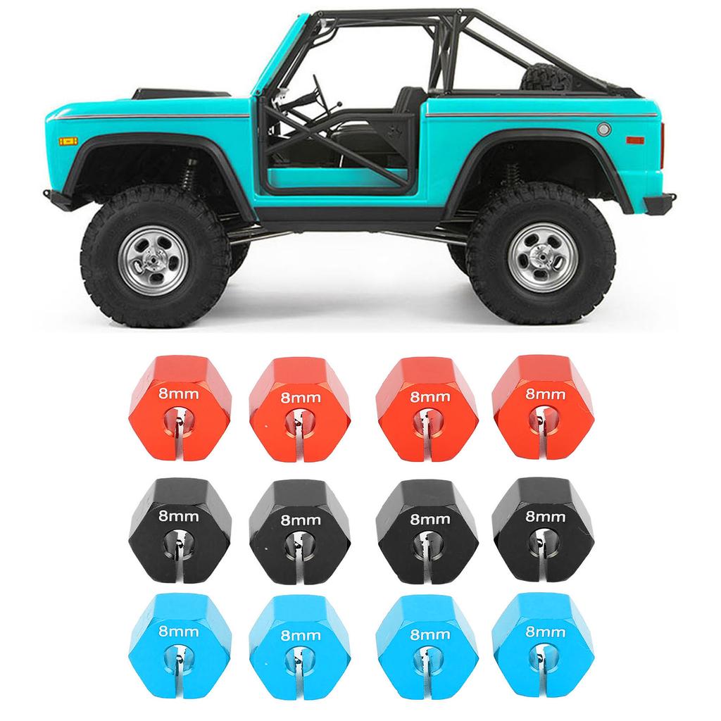 Hex Wheel Hub Adapter 8MM Thickness Aluminum Alloy Long Lasting 4.0mm Hole for SCX10 CC01 WRAITH 900
