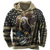 Felpa con cappuccio a maniche lunghe - Abbigliamento fantasia - Adatta sia per uomo che per donna - Felpa casual street a vestibilità larga