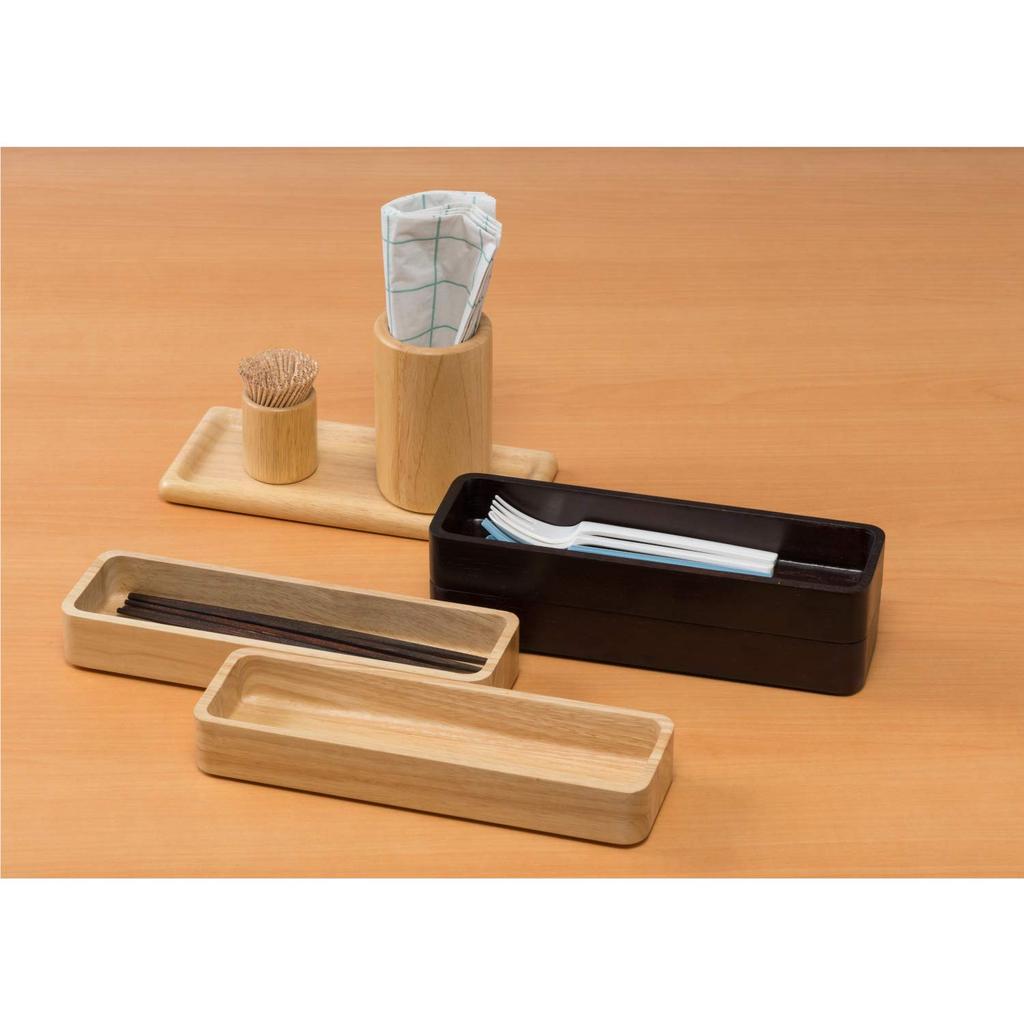 Swanson Shoji Cutlery Width x Depth 8 x Height Commercial Japanese Case, Wooden, Rubberwood, Natural, Approx. 26.5 4cm, Stackable, Use, Style, TD-031N