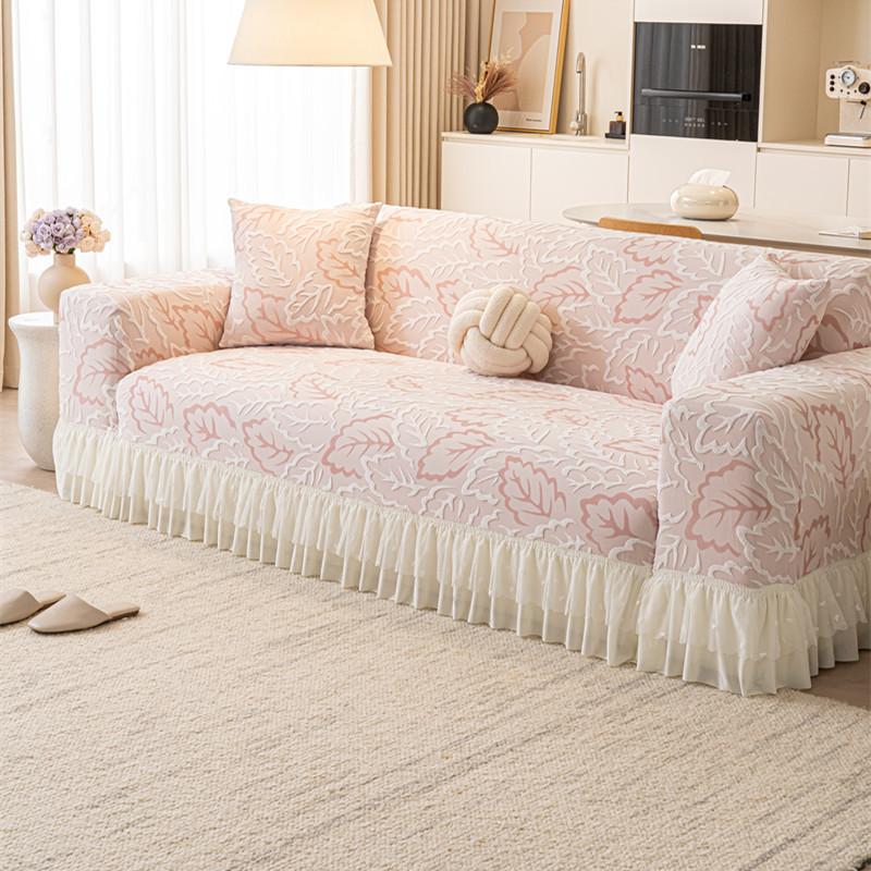 Elastic Sofa Cover All Purpose Set Suitable for All Seasons  with A High End Feel. Skirt  Straight Fleece  Hair Cover  and Anti Cat Scratch Cover