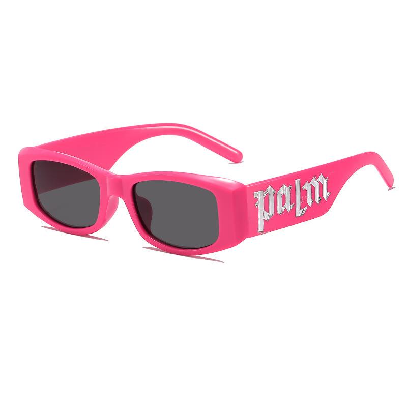 Small Frame Tender Pink Alphabet Sunglasses Wind Ins Sunglasses Punk Tide Sunglasses