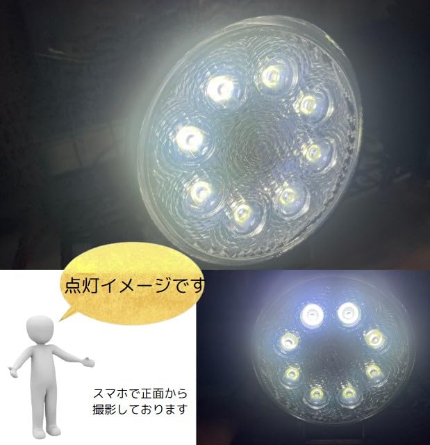 Bubulu LED Work Light, White, Waterproof, /24V, Car Fog Light, LED Light, Universal, Round