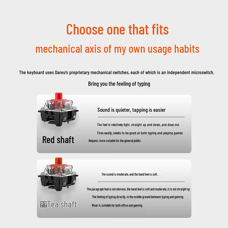 Dareu EK810 104-Key Three-Mode Mechanical Keyboard