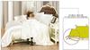 Duvet Cover Solid Silk and Soy Protein Fiber Fitted White 4-Piece Set, Double, Color, (Duvet Cover, Sheet, Pillowcases), [Used]