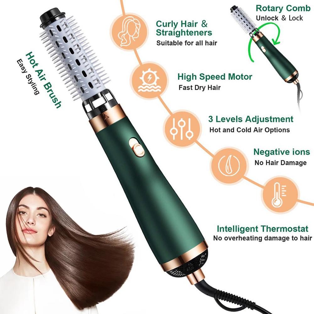 Hair Dryer Comb Hot Air Curling For Hair Roller Blow Dryer Ionic Hair Straightening Brush Quick Dry Hair Curler Curling Iron