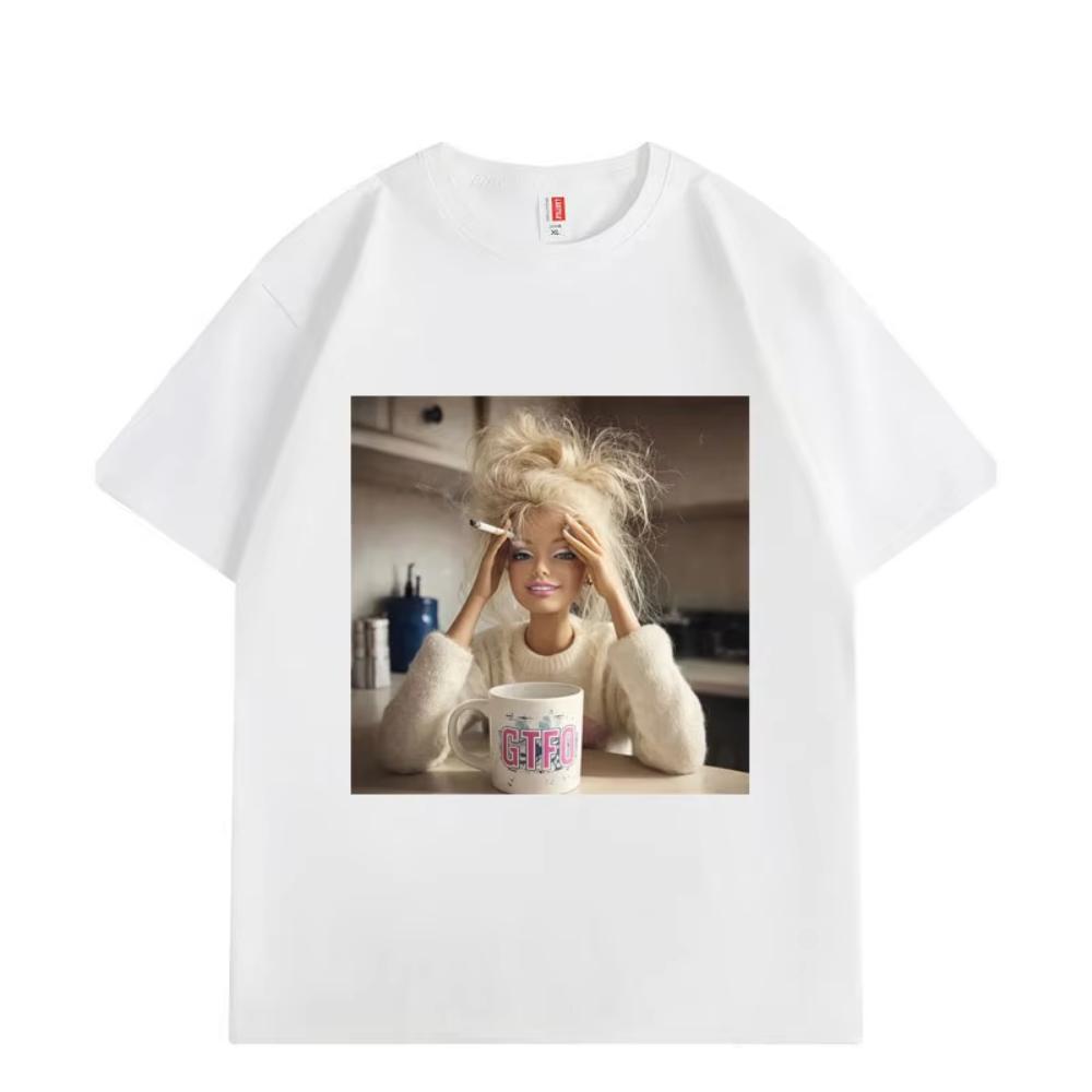Grappig Poppengezicht Meme Grafische T-shirts Mannen Vrouwen Kleding Hoge Kwaliteit Mode T-shirts Zomer Casual Los Korte Mouw T-shirts