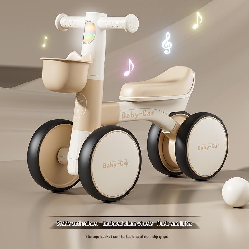 Verstelbare Loopfiets voor Leeftijden 1-4, Zonder Pedalen, Zacht Zadel, Baby Glijder