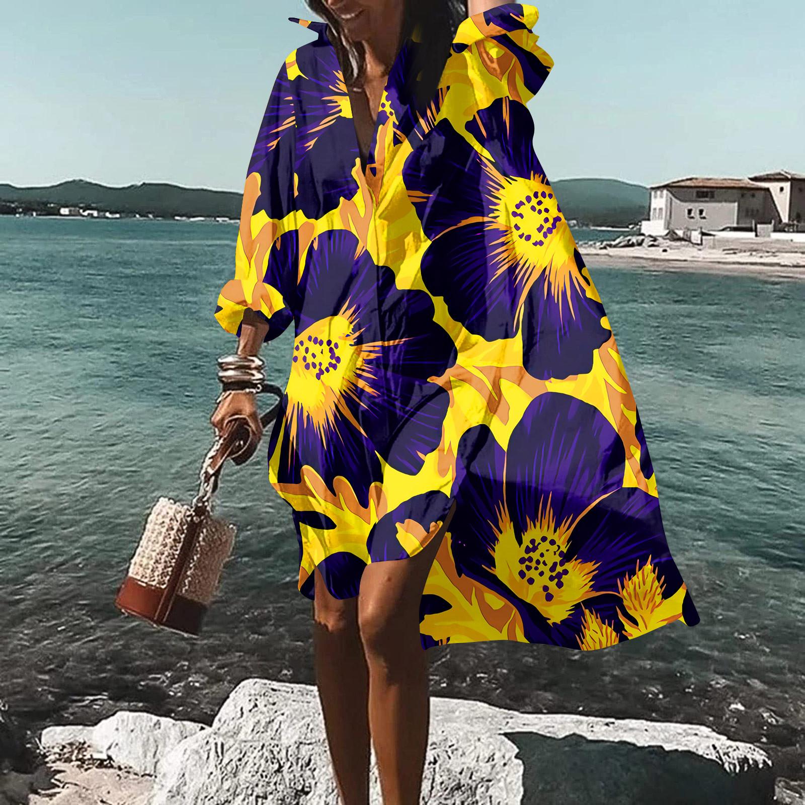 

Модная женская блузка с принтом, свободная праздничная рубашка с длинным рукавом, платье XXXXXL оранжевый