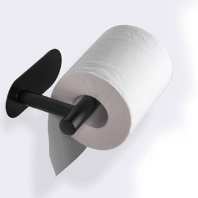 Sleek Brushed Stainless Steel Paper Towel Holder Oval Base No-drill Design For Modern Bathrooms