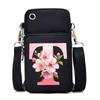 2024 Mobile Phone Bag Women's Messenger Bag New Alphabet Letter Printing Black Shoulder Bag Change Bag