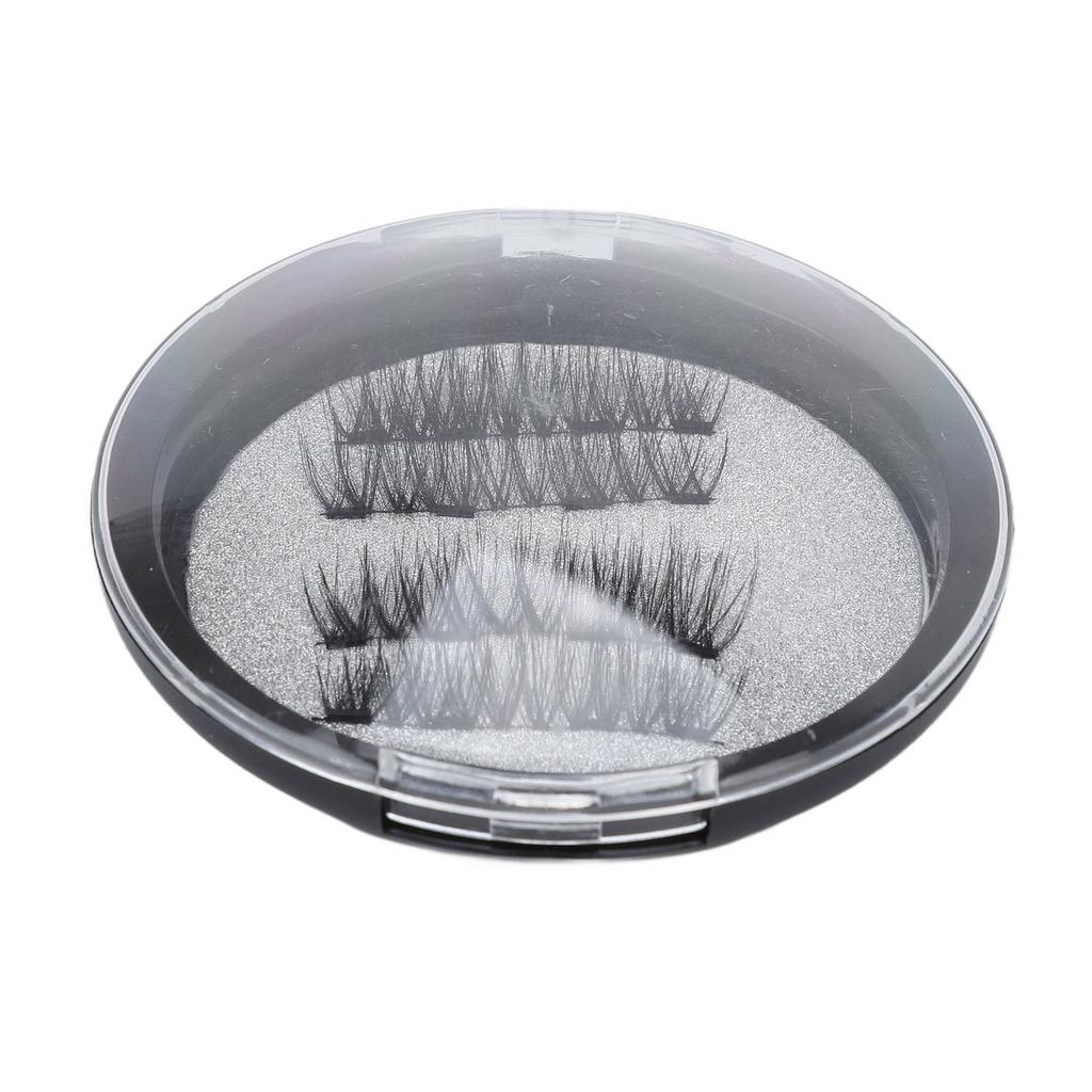 4pcs Magnetic Eyelashes Glue Free Magnetic Eyelash Clip Eyelashes Thick False Eyelashes Set Dual Magnetic Lashes KS01