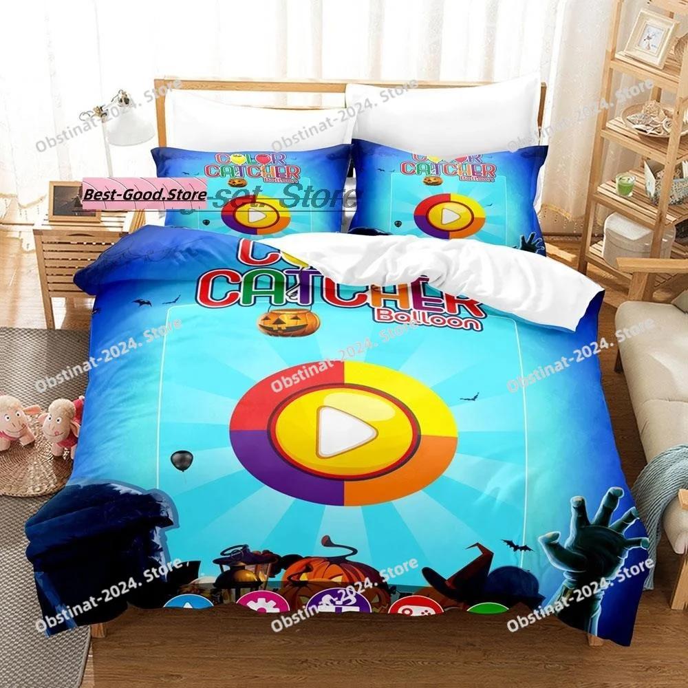 Hip Hop Angry Geometry Dash Bedding Set Single Twin Full Queen King Size Bed Set Game Bedroom Duvetcover Sets Anime Bed