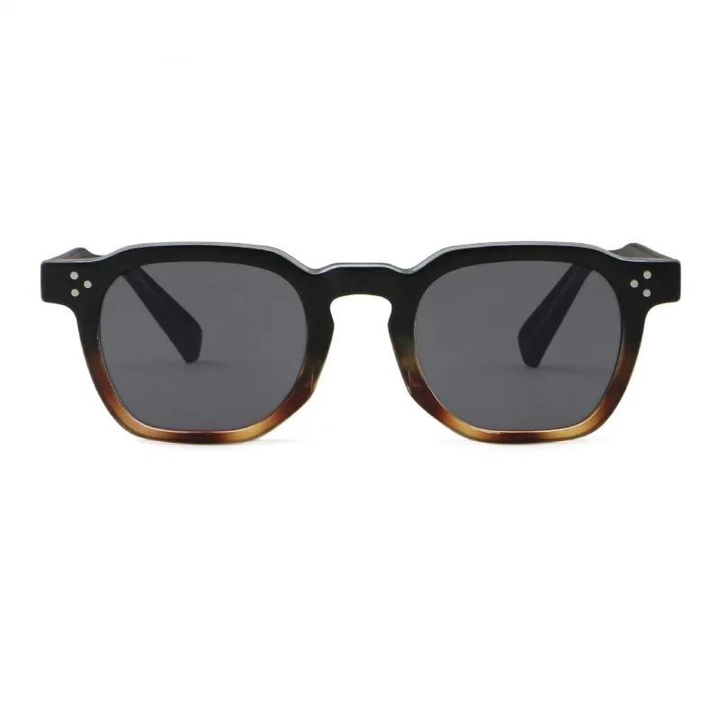 Fashionable Retro Glasses Korean Style Square Frame Sunglasses Unisex Street Snap New Arrival Male Model Sun Glasses Accessory