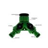 Garden Green Plastic Faucet Water Splitter: Internal 4-6 Point Thread, One-In-Two External Thread