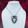 Pingente de Pedra Larimar Feito à Mão Marca Nova Pingente Joia Enrolada com Fio de Cobre