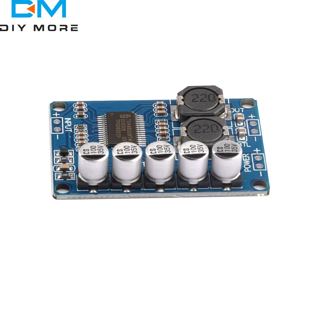 TDA8932 Digital Amplifier Board Module 35W Mono Low Power Stereo Amplifier AMP 10V- 30V DC 24V Output 2A Power Supply