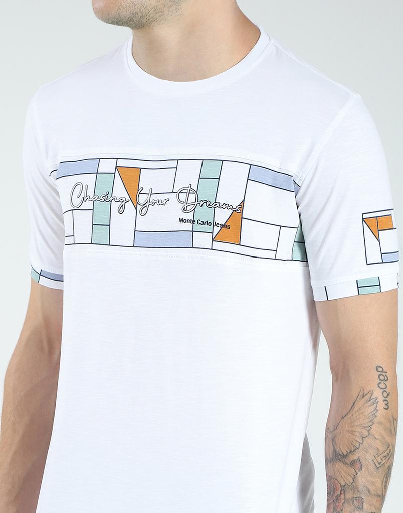 MONTE CARLO Pánske tričko s potlačou, regular fit, s krátkym rukávom