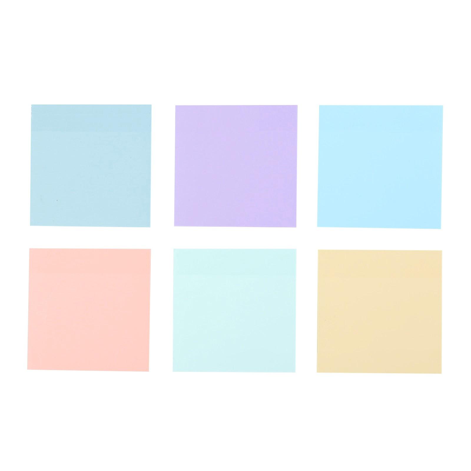 

6 упаковок прозрачных липких подушечек Morandi размером 3x3 дюйма для прозрачных заметок для изучения книг, офисов, школьных принадлежностей, 300 листов One Size