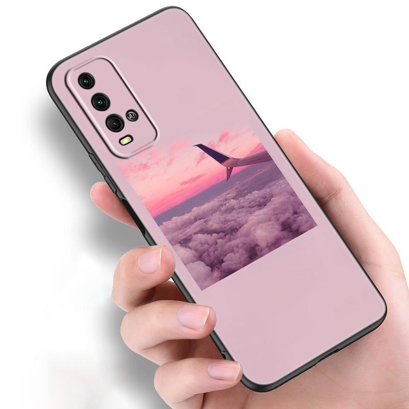 Aircraft Airplane Fly Silicone Phone Case For Xiaomi Redmi Note 11 10 9 8 Pro 11T 10T 10S 9S 8T 9 9A 9C 9T Black Soft Cover
