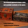 Wood Jewelry Box Organizers With Antique Metal Accent for Home Decoration Gift Storage and Display