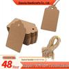 Kraft Paper Minimalist Hang Tag for DIY Messages and Fashionable Note Ornaments
