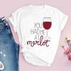 Rotweinglas Muster Reine Baumwolle Bedruckt Unisex und Damen Mode Trend T-Shirt Neu Personalisiert Rundhals Lässiges T-Shirt
