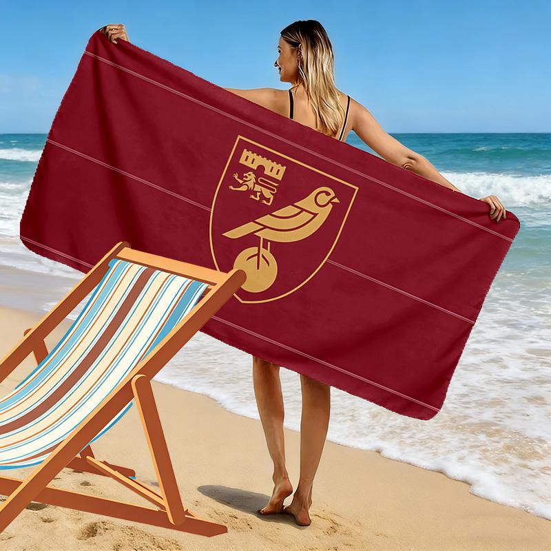 Norwich City F.C. Druck Strandtuch, Großes Weiches Schnelltrocknendes Handtuch für Strand Camping Schwimmen