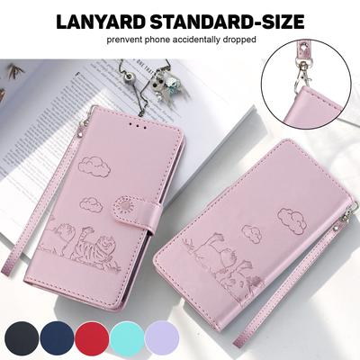 Cute Cat RFID BLOCKING Leather Case for Umidigi A3S/F1/A7S/A5 A7 A9 Pro Wallet Card Slots Cover Phone Holster