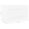 White Washbasin Cabinet with Built in Basin Wood Based Material