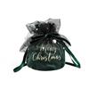Velvet Apple Gift Bag for Christmas - Warm Winter Candy Bag for Kids