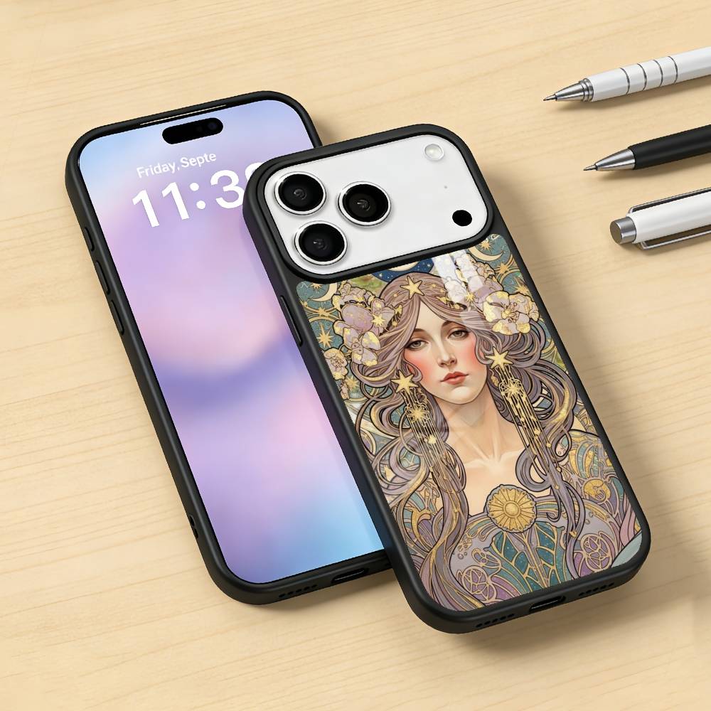 ART A-Alphonse M-Mucha Phone Case For iPhone 17,16,15,14,13,12,Pro,Max For Magsafe Magnetic Wireless Charging iPhone14PROMAX