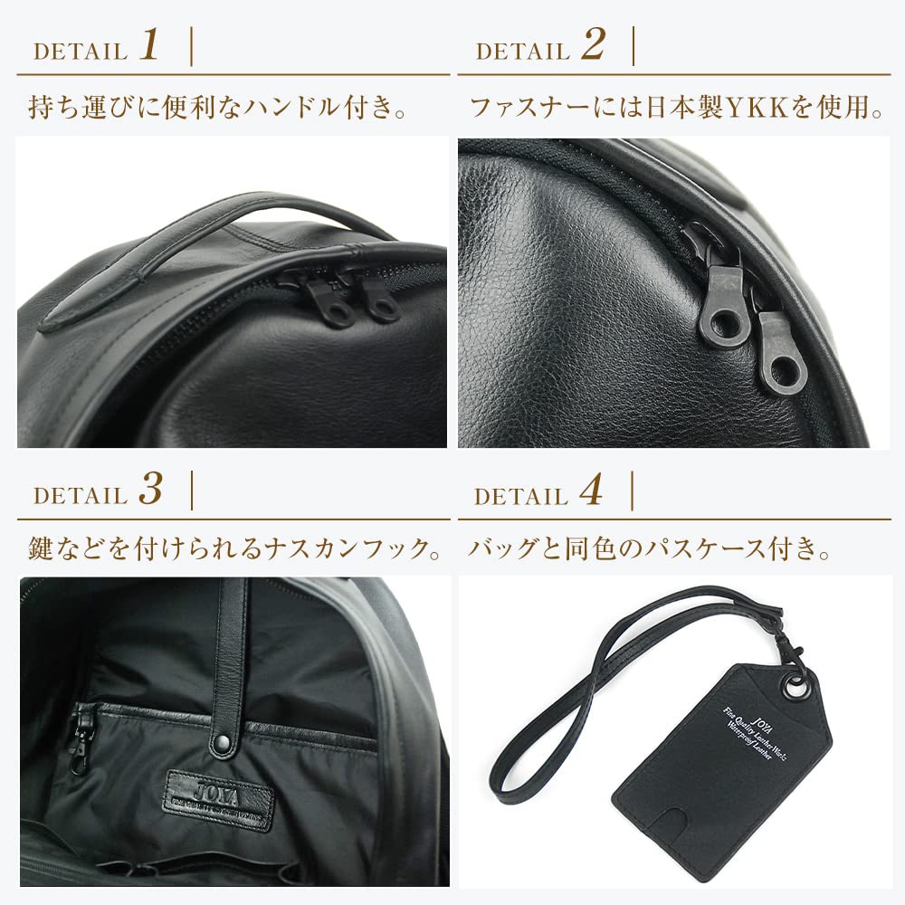 Joya Waterproof Leather BackpackBusiness Bag BLACK J4832