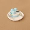 4Pcs 1:12 Dollhouse Miniature Simulated Dessert Cake Mini Tableware Plate Spoon Fork Food Dessert Tray Model Kitchen Decor Toys
