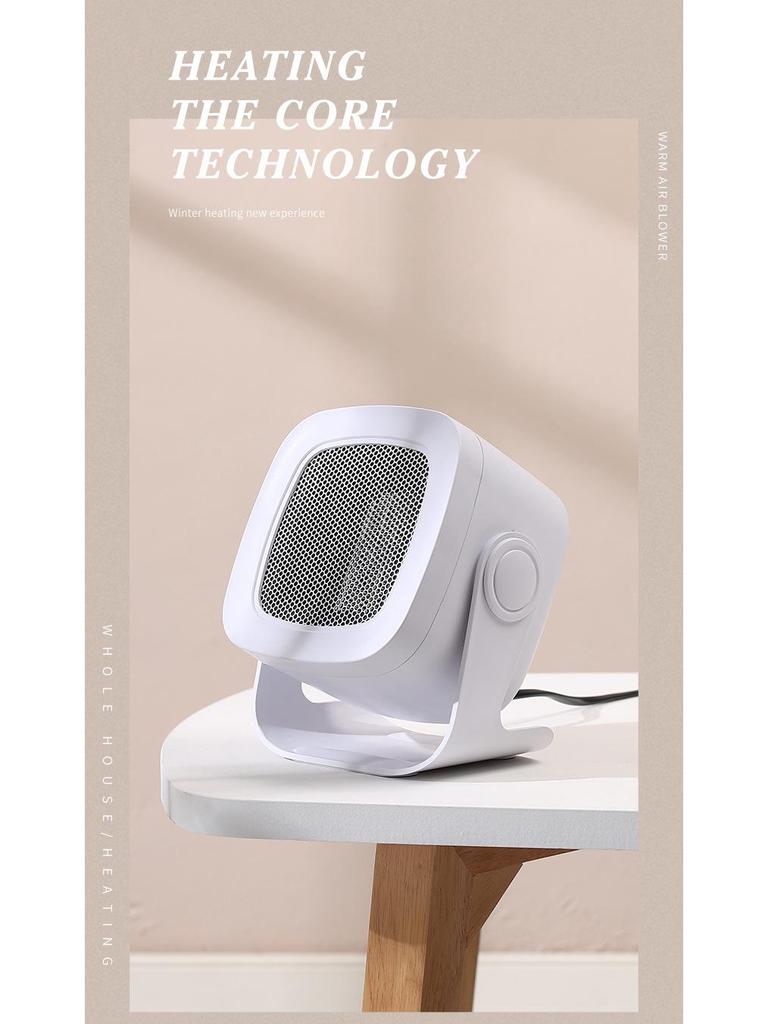 European & American Standard Portable Desktop Heater for Home & Dorm - Quick Heating Compact Electric Heater