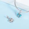 925 Silver Green Turtle Pendant Blue Butterfly Charm Snake Bracelet Necklace Exquisite Gift for Her