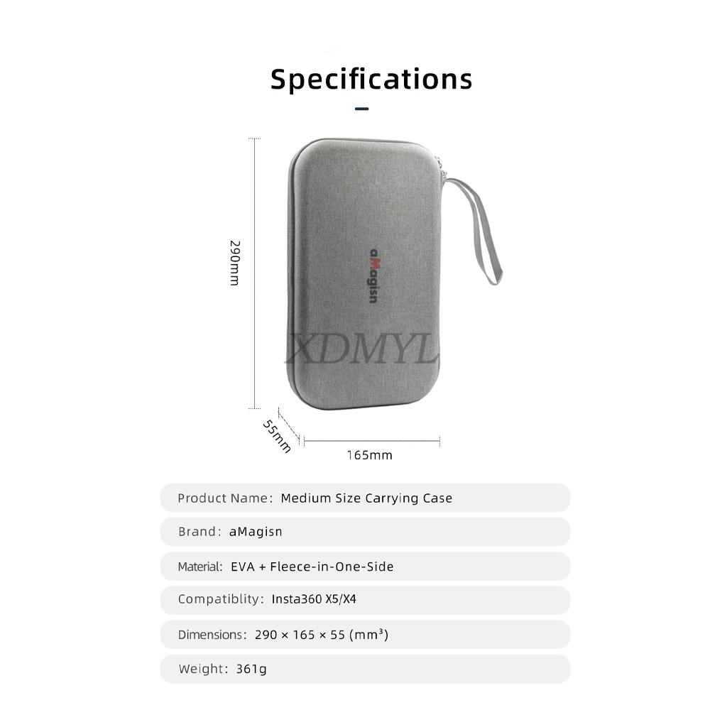 

Camera Carrying Case For Insta360 X4 Storage Bag Protective Case Portable Box Handbag For Insta360 X5 Camera Accessories