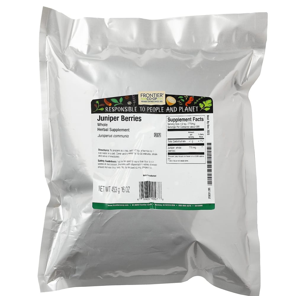 Frontier Natural Products Whole Juniper Berries 453g (16oz)