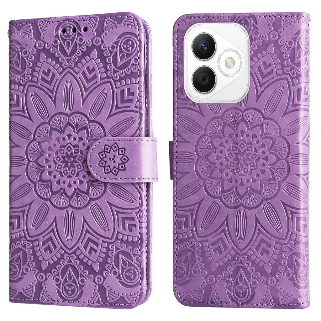 For Honor X60i 5G Case Sunflower Imprint Leather Wallet Phone Cover