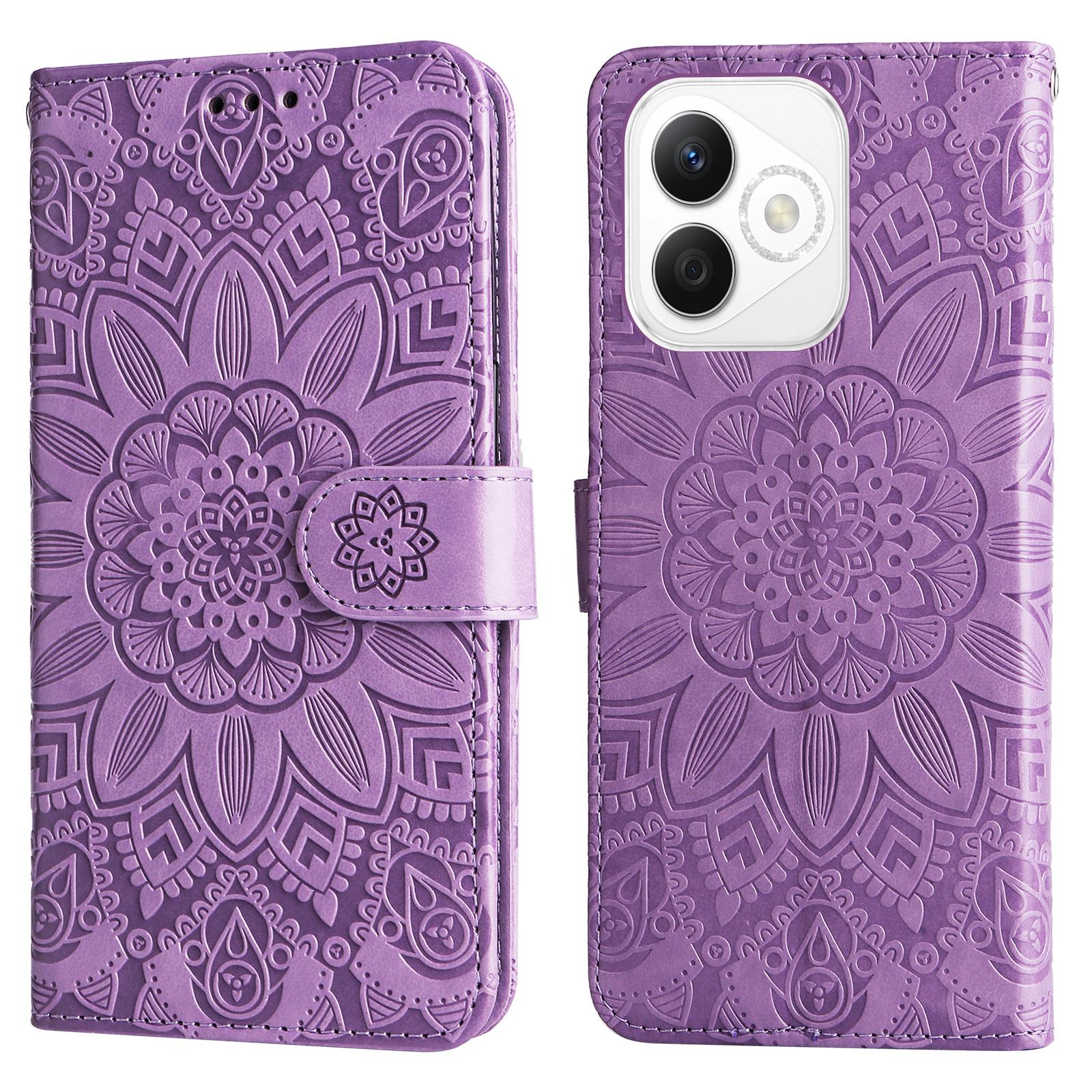 For Honor X60i 5G Case Sunflower Imprint Leather Wallet Phone Cover A