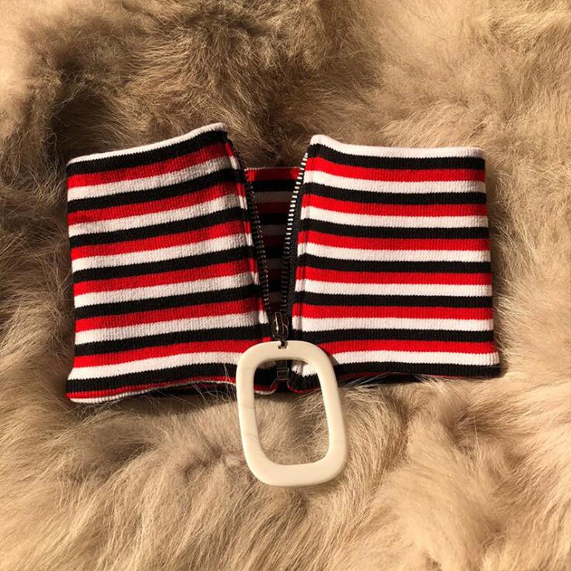 Removable Collars For Women  Vintage Zipper Fake Collar Women Detachable Collars Stand Women Shirt False Collars Nep Kraagie