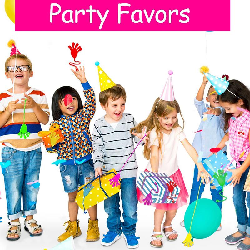 10pcs Mini Fun Sticky Hands Sensory Toys for Kids Birthday Party Favors Classroom Prizes Guest Gifts Goodie Bag Filler Toy