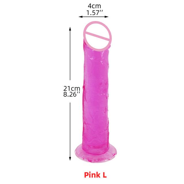 Soft Large Phallus Jelly Penis Long Dick Realistic Dildo Suction Cup Dildo Lesbian Sex Toy for Women
