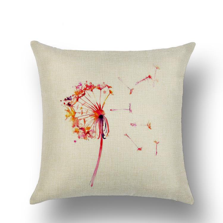 Dandelion Linen Cotton Linen Pillow Cover Sofa Office Car Pillow Cover Premium Durable Quality Useful Practical