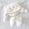 Fluffy Bear Costume for Plush Toys, 10cm, White, [Used]