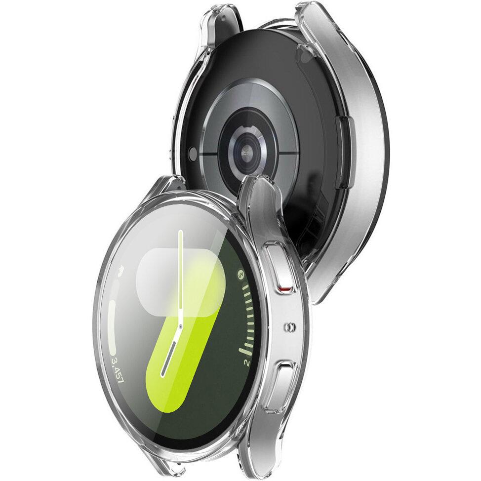 2in1 Case with Screen Protector for Samsung Galaxy Watch 7 44mm, Transparent