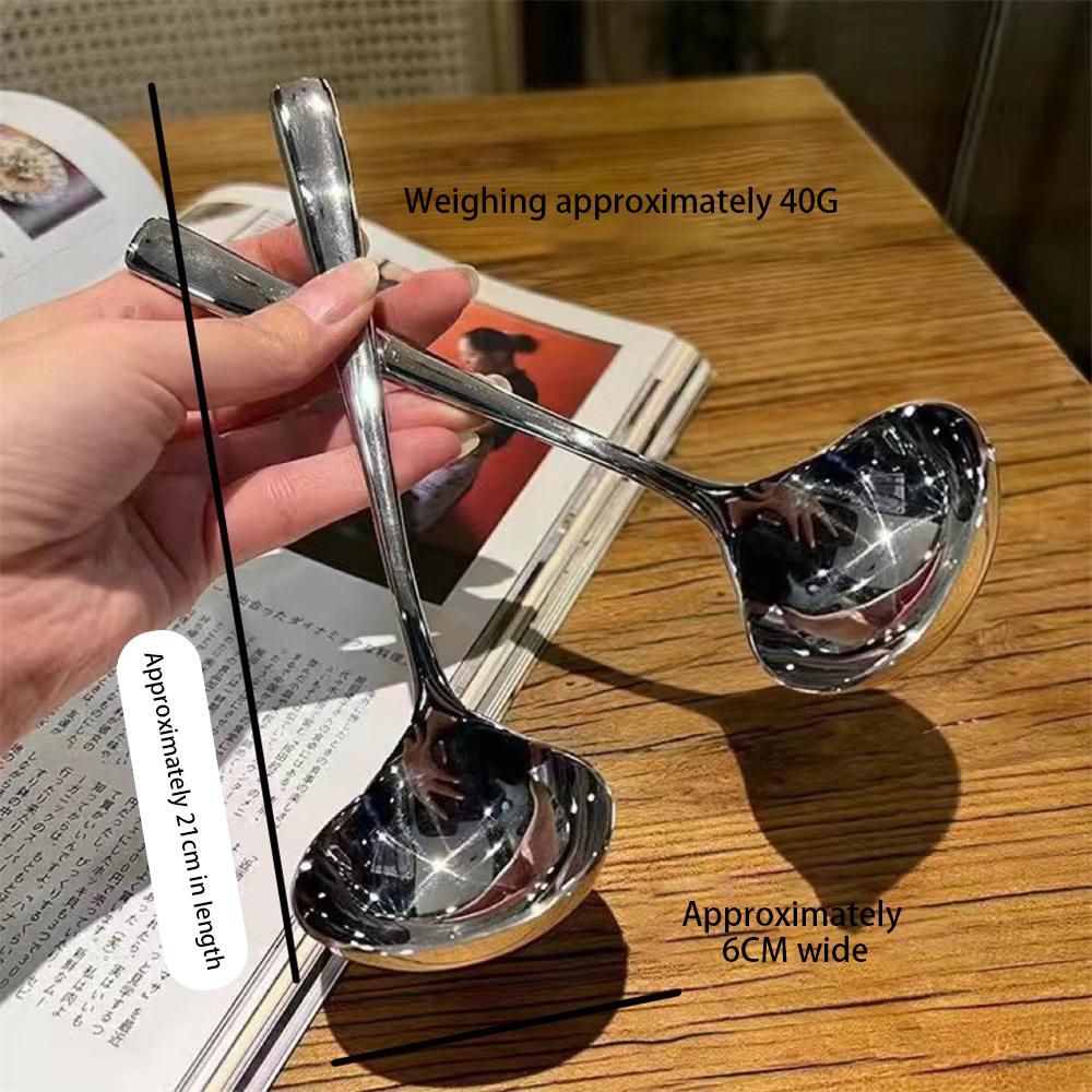 

Бытовая нержавеющая сталь суповая ложка с большой головкой, длинной ручкой, ложка для супа, ложка для каши, суповая ракушка, кухонные принадлежности для приготовления пищи