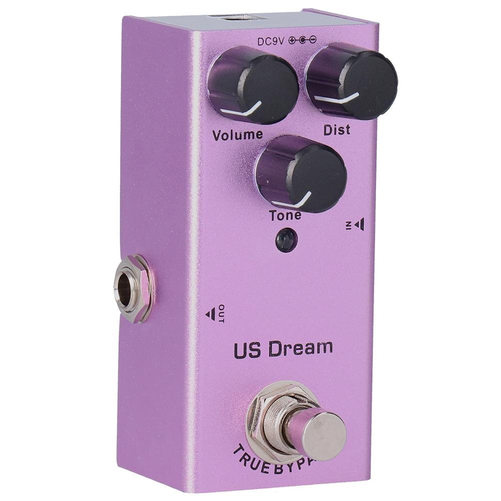 

Педаль эффектов для электрогитары US Dream Distortion Mini True Bypass Purple DC 9V JDF4