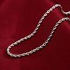 Twisted Rope Silver Chain Necklace OC