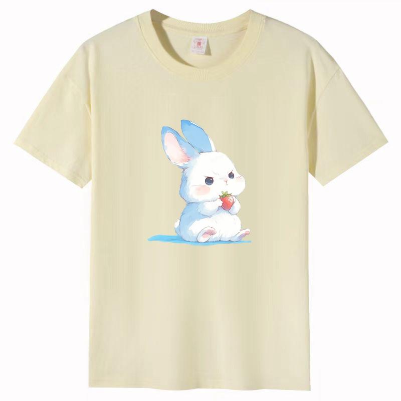 Summer New Short-sleeved T-shirt Female Cotton Loose Korean Ins Women's Cartoon Printing Half-sleeved Blouse