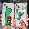 Christmas Cute Cartoon Dinosaur Joguman Magsafe Magnetic Phone Case for iPhone 16 15 14 13 12 11 8 7 Plus Pro Max X XR XSMax Tpu